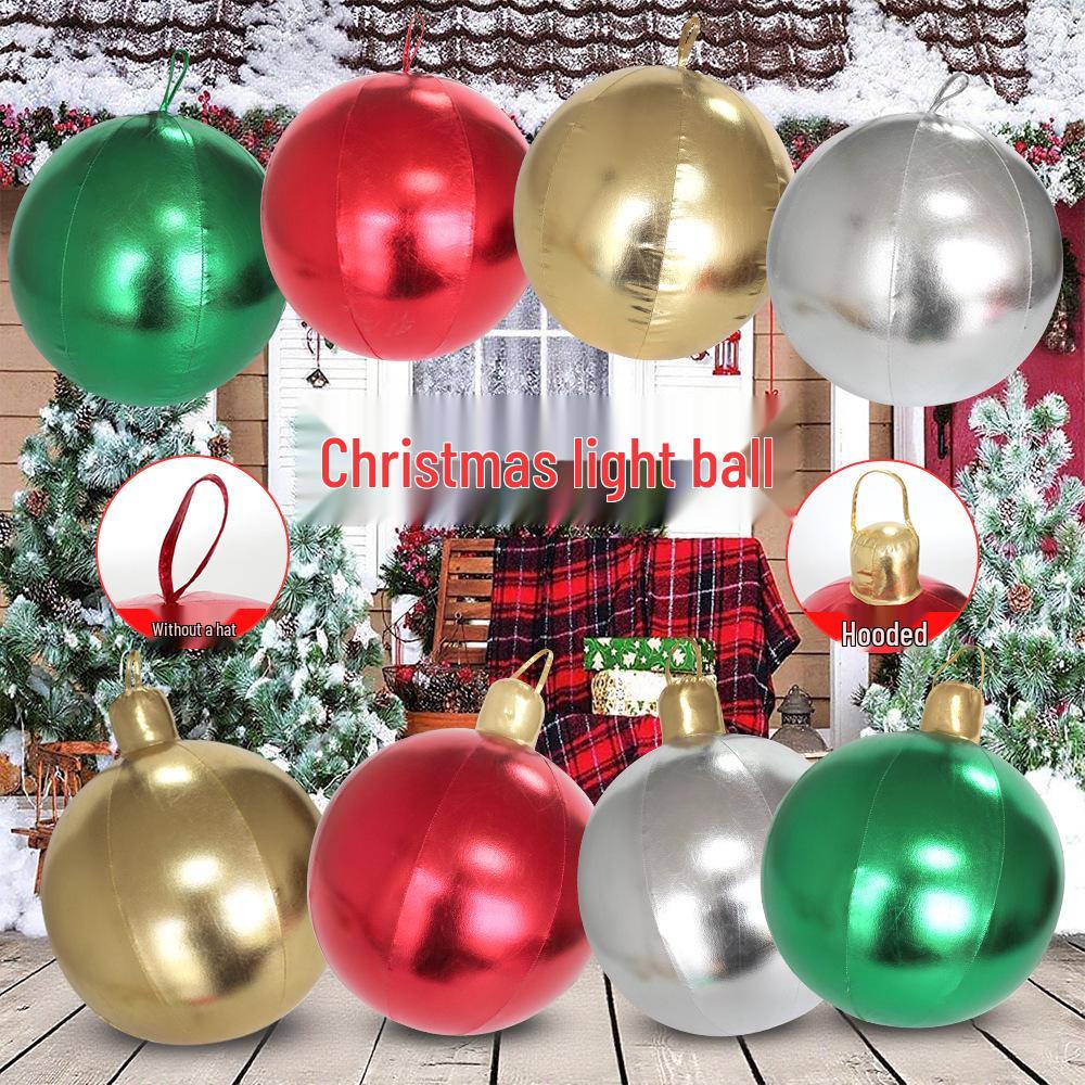 Inflatable Outdoor Christmas Ornament Ball - Festive Courtyard Decoration for Christmas Parties