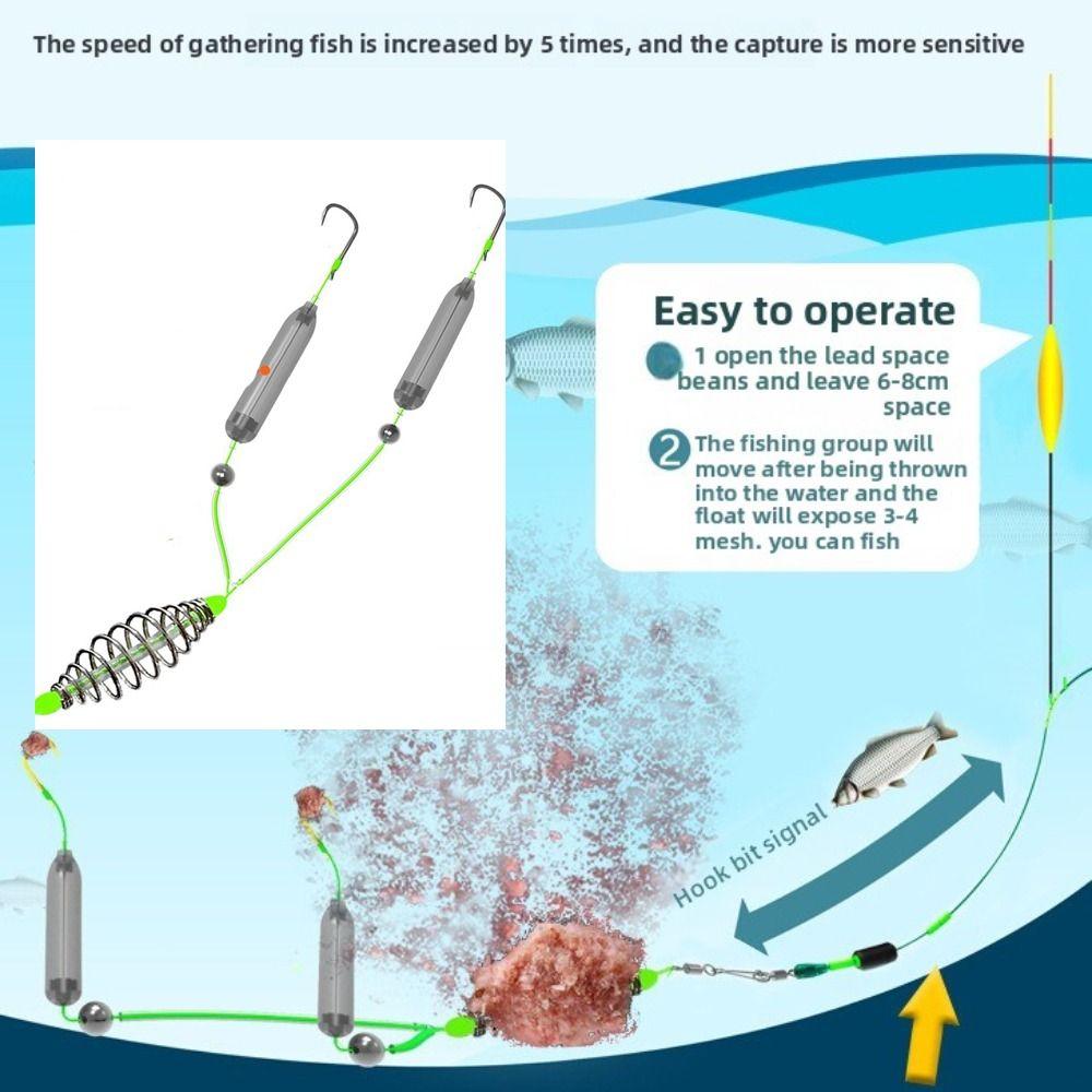 

Suspension Fishing Hair Rigs Hook with Bait Cage Carp Rigs Fishing Lure Fishing Tackle 4#