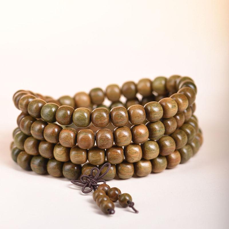 Argentina Agarwood & Green Sandalwood Unisex Prayer Beads Bracelet
