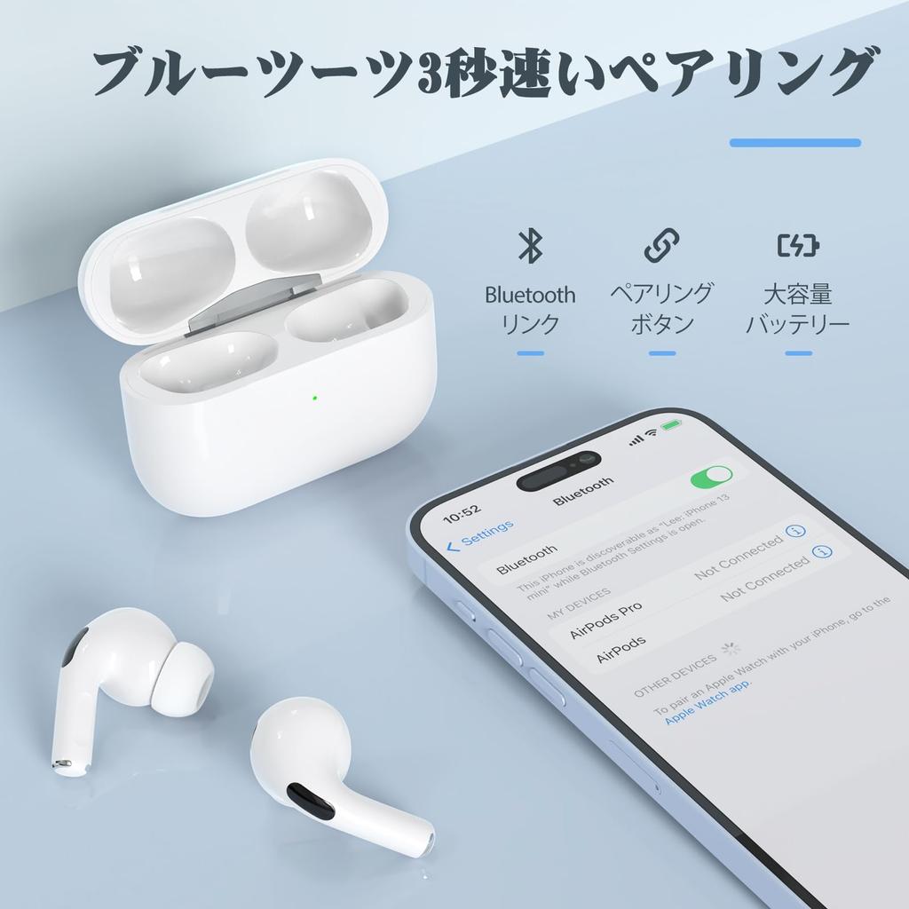 Sumorei Charging Compatible with AirPods 4th Generation Wireless Charging Case for AirPods 4th Generation Supports Bluetooth Pairing Case, USB-C Port,