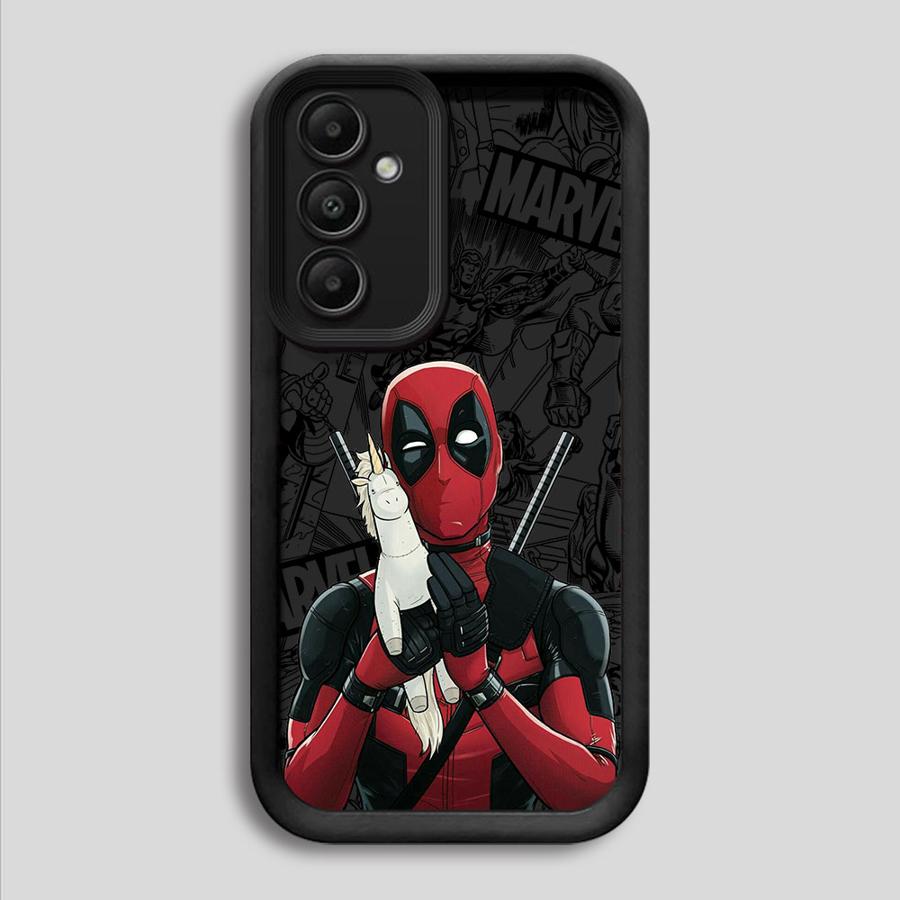 Marvel Deadpool pouzdro pro Samsung Galaxy A23 A12 A36 A33 A16 A26 A22 A32 A34 A56 A24 A13 A14 Měkký kryt