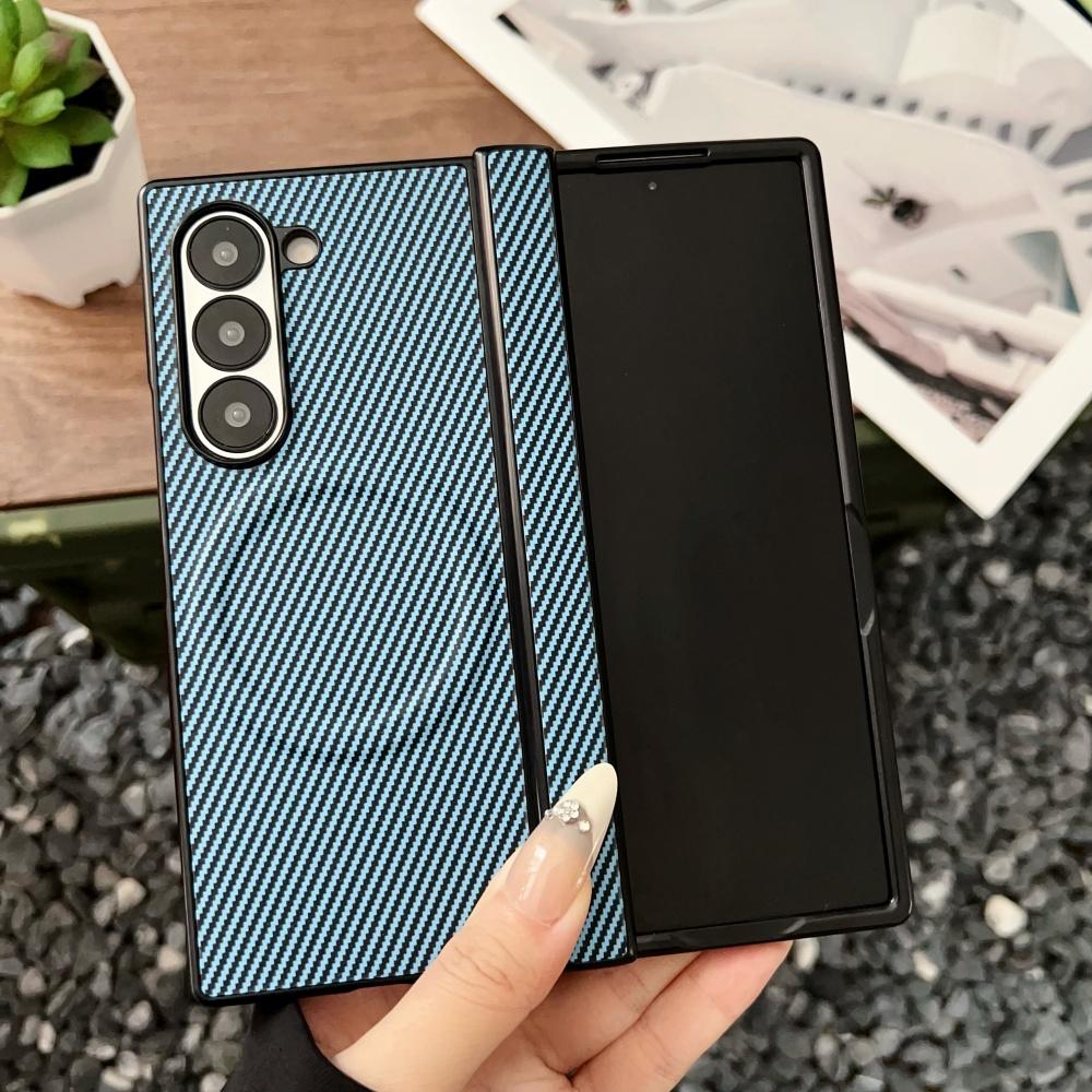 High End Carbon Fiber Magnetic Hinge for Magsafe Phone Case For Samsung Galaxy Z Fold 7 6 5 4 3 Wireless Charging Bumper Cover
