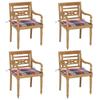 Day and Night - Day and Night Batavia Chairs 4 Units Solid Teak Wood with Cushions