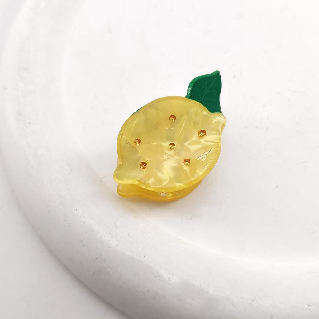 Cartoon Fruit Acetate Hairpin Cute Little Grab Strawberry Lemon Cherry Grape Bangs Broken Hairpin Top Clip Hair Accessories
