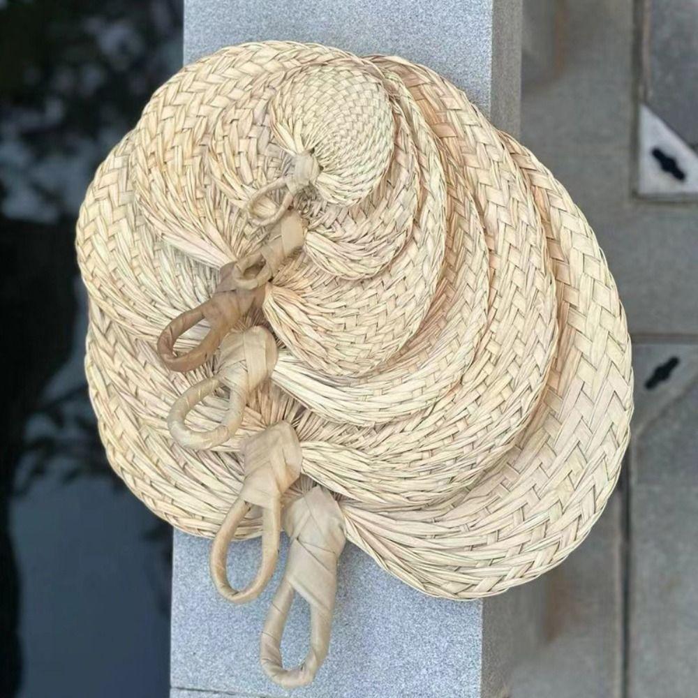 

Летние вентиляторы ручной работы в форме сердца, искусственный вентилятор «сделай сам», бамбуковый тканый вентилятор, охлаждающий банановый вентилятор