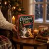 Katzenförmige Acryl-Baumschmuckstücke Weihnachten Dackel Adventskalender 24-Tage Countdown-Schmuckstück für Familienspaß Aktivität Dekoration Niedliche Katze/Dackel