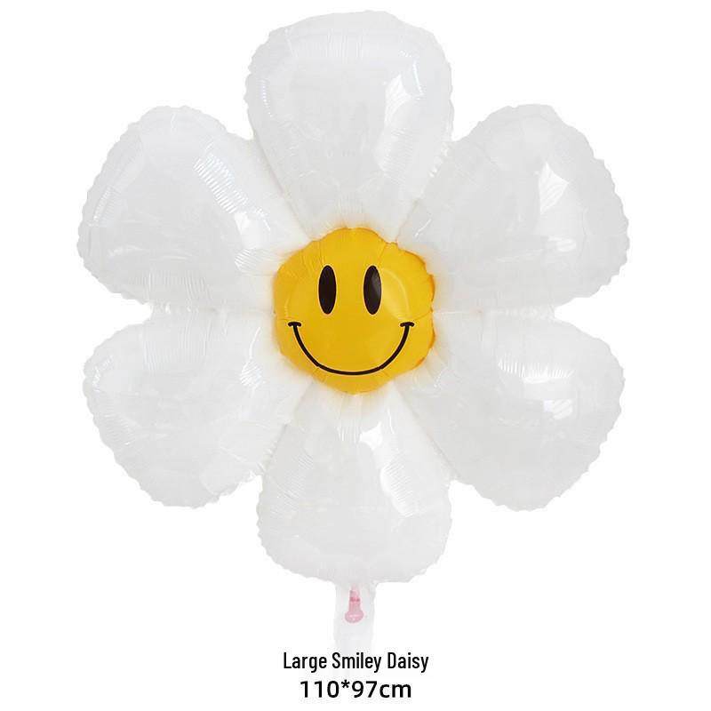 Large Rainbow Smile Balloons - Colorful Cloud Design for Kids' Birthday Party Decor