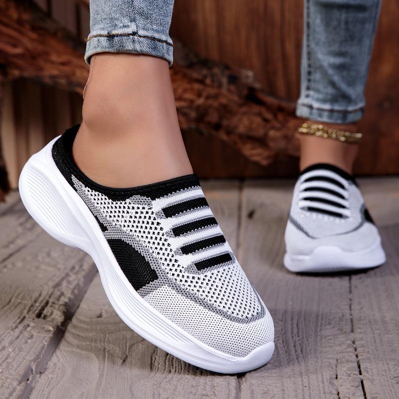 YRZL Flats Slippers Women Lightweight EVA Slipper Breathable Mesh Outdoor Casual Loafers Walking Shoes Comfortable Women Sandals