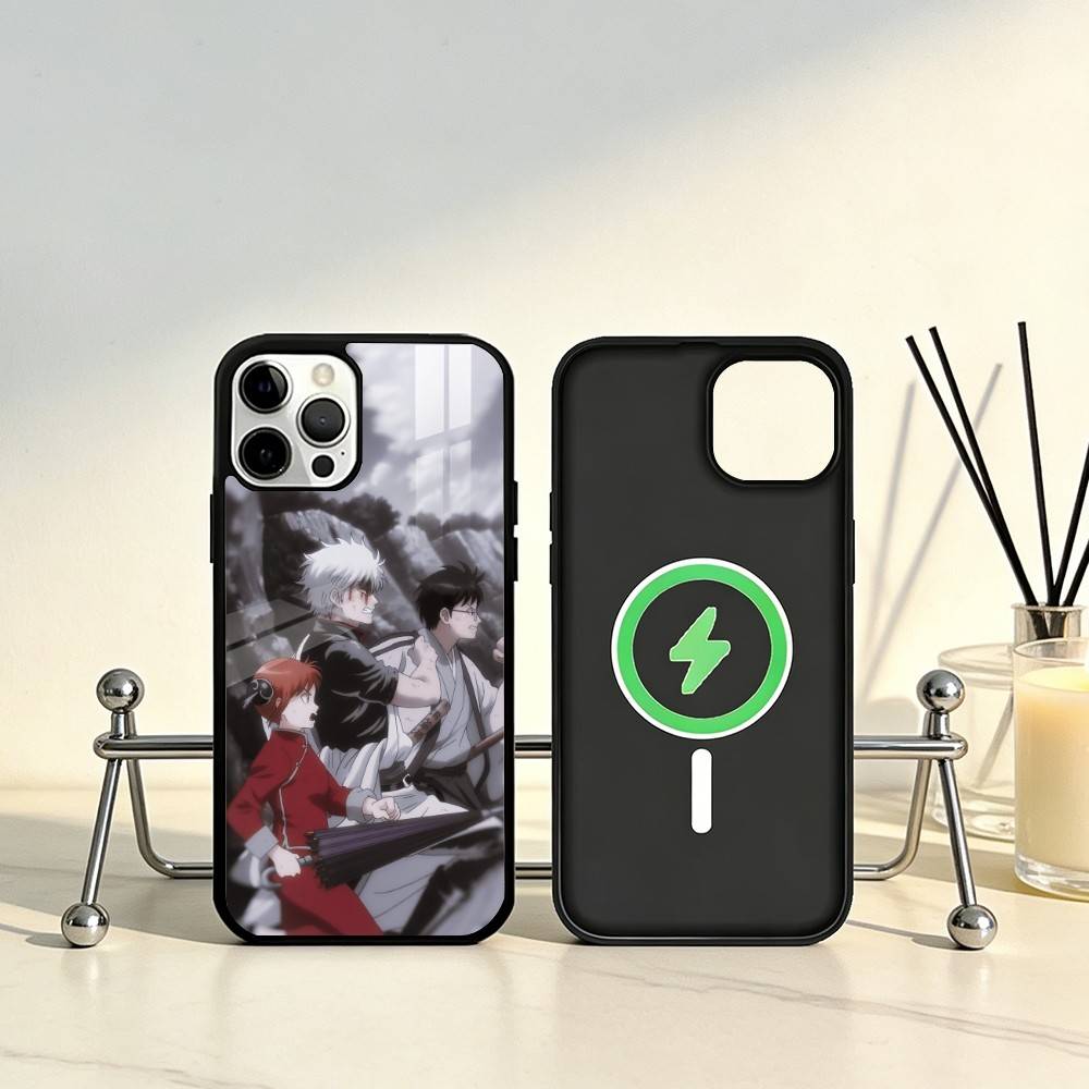 GINTAMA Phone Case For iPhone17,16,15,14,13,12,11 Plus,Pro Max Magnetic For Magsafe Wireless Charging iPhone17Pro