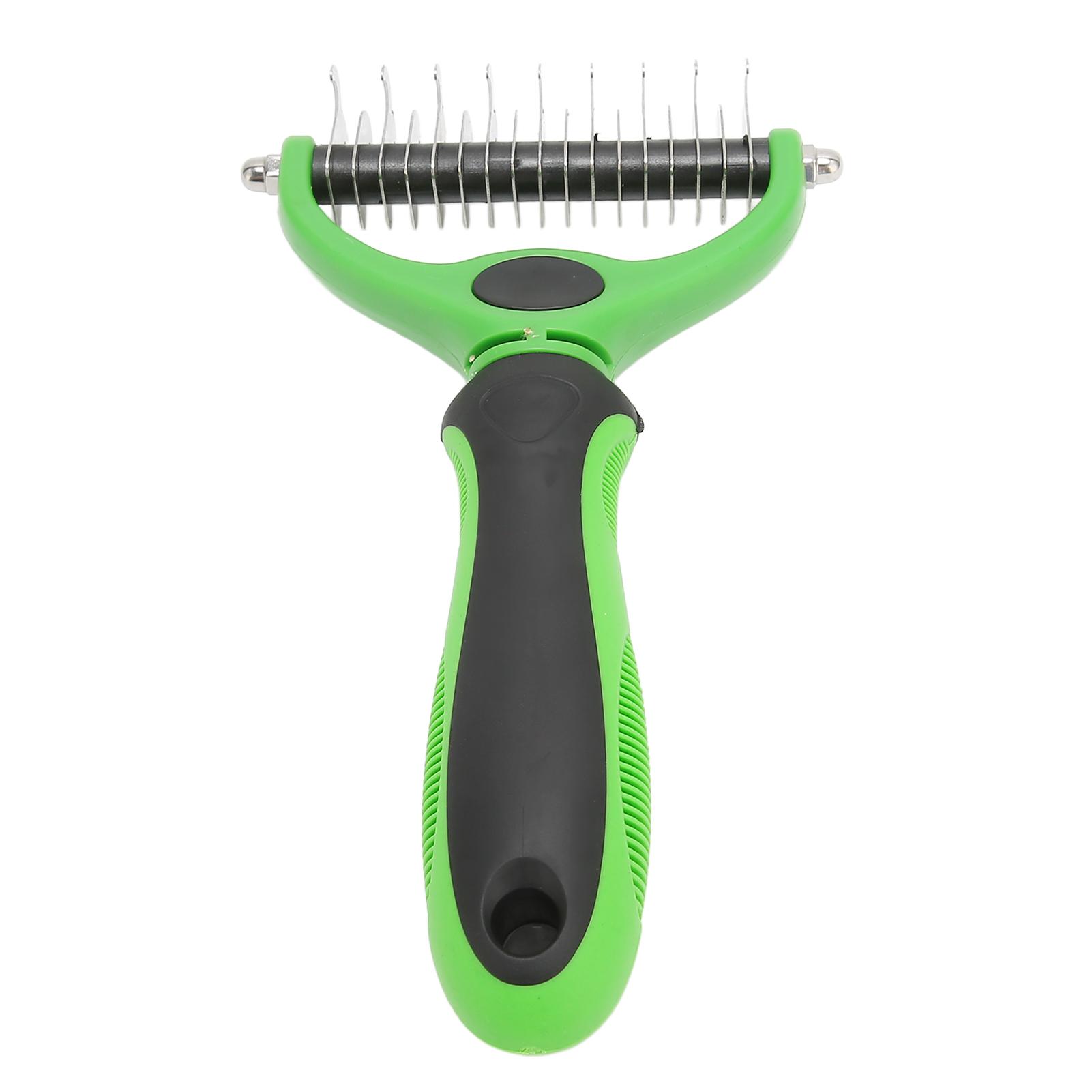Pet Undercoat Rake Double Sided Knots Removal Grooming Massage Dog Deshedding Brush for Puppy Cat