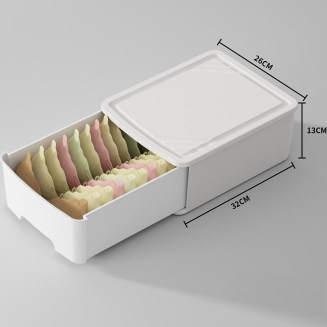Stapelbare Unterwäsche Aufbewahrungsboxen Kleiderschrank Schubladenstil 16/12 Fächer Socken Slips Kleidung Organizer Behälter Heim Kleinkram Aufbewahrungsbox