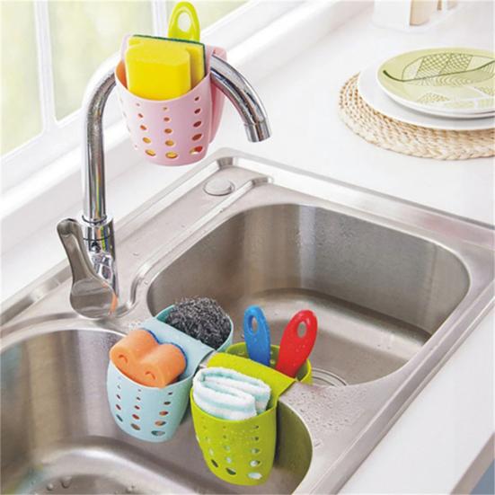 Saddle Type Kitchen Sinks Draining Shelves Hanging Basket Sponge Storage Racks