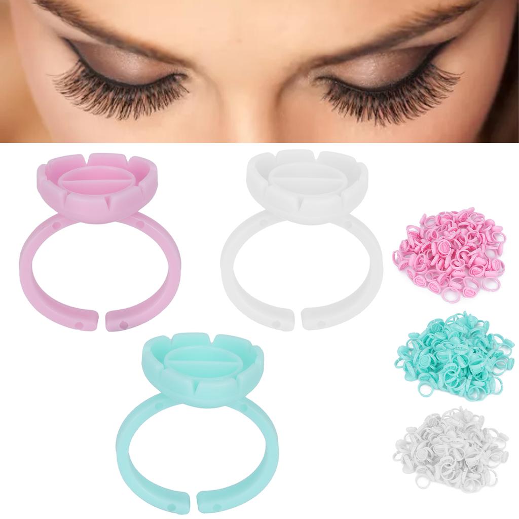 100 stücke Wimpernkleber Halter Tasse Wimpernverlängerung Schnell Wimpern Organizer Werkzeug