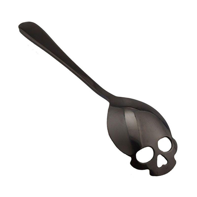 Versatile Skull Shape Sugar Spoon Stainless Steel For Coffee And Ice Cream