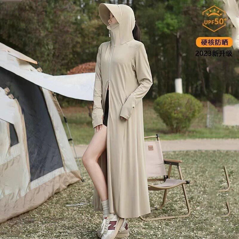 Sunscreen clothes women's summer 1011 new long coat ultraviolet breathable full body blouse ice silk thin