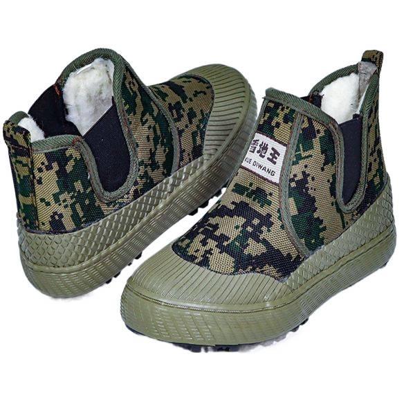 Winterliche Slip-On High-Top Schuhe mit Fleecefutter - Warm, Abriebfest & Kältefest für den Außenbereich