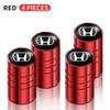4Pcs Car logo New Round Valve Metal Auto Parts For Honda CRX Pilot B-series D-series H-series Civic FIT CRV Accord Accessories