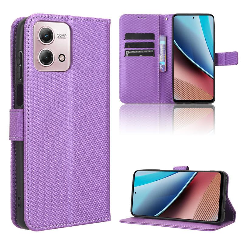Leather Flip Cover for Motorola G 2024/G 5G 2024,G Power,G Play,Edge 2024 PU Leather Lanyard Flip Protective Case