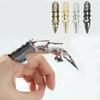 Imixlot Punk Ring Rock Scroll Gelenk Rüstung Knöchel Metall Vollfinger Klauenringe Halloween Unisex Verstellbare Ringe Set