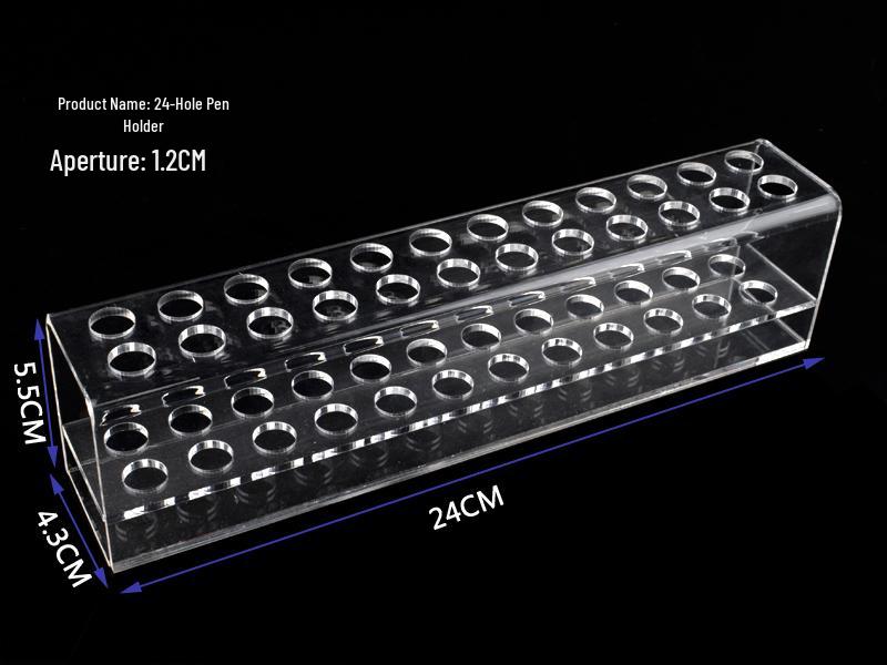 Clear Acrylic Pen and Pencil Display Stand with Customization Options