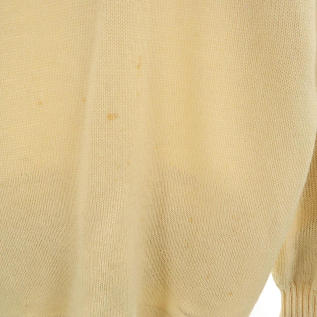 50s Vintage Long Sleeve Lettered Cardigan Beige Men's Used