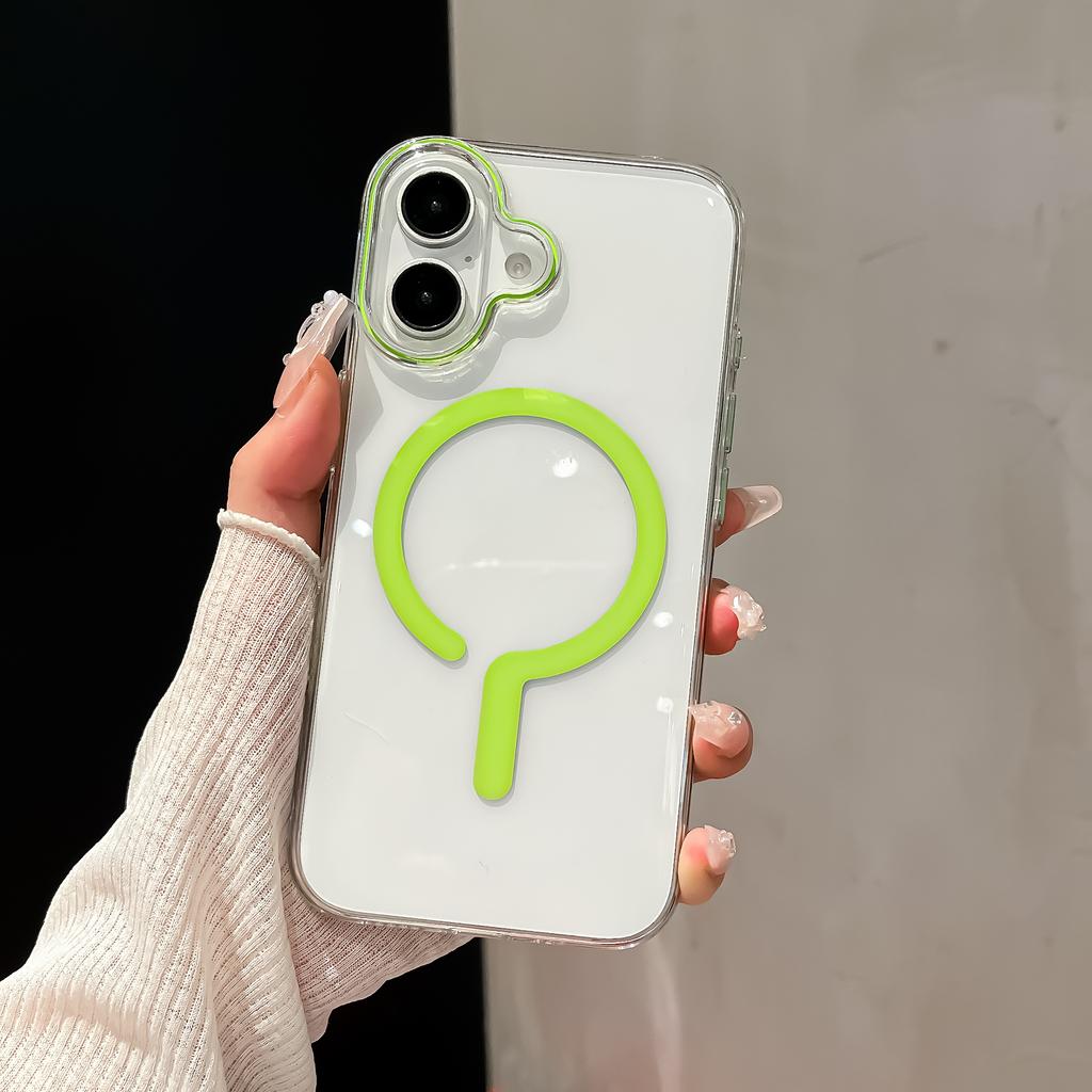For iPhone 16 Case Compatible with MagSafe Protective TPU+PC Phone Cover