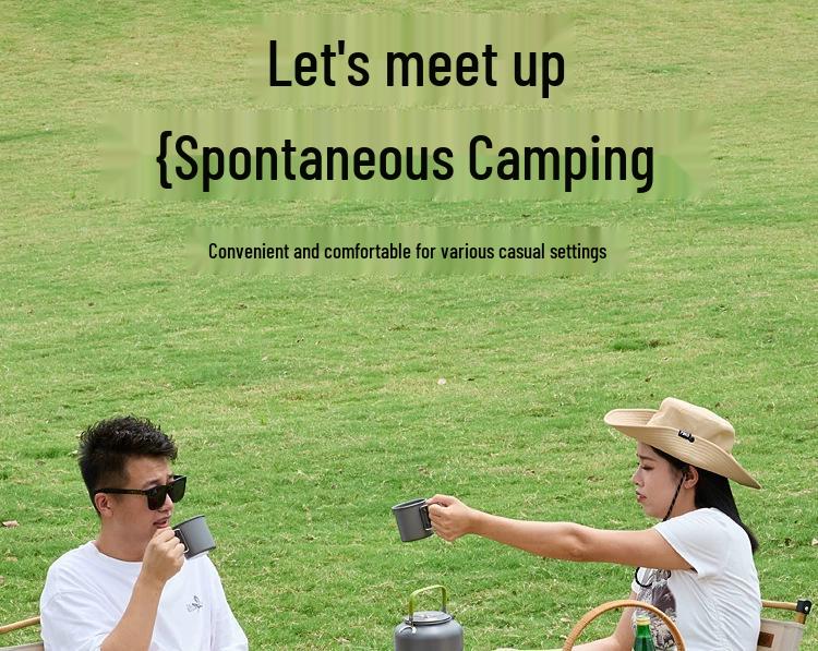 Tragbarer faltbarer Roll-up-Tisch aus Karbonstahl mit Stühlen für Camping im Freien, Gärten und Balkone