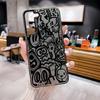 Case for Samsung Galaxy S26 S24 FE S21 S22 Ultra S25Edge S23 S20 FE Note 20 Ultra S25 Phone Cover Graffiti Black