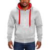 Men's Hooded Sweatshirt, Contrasting Color Sweatshirt, Sports  Zipper Casual Jacket