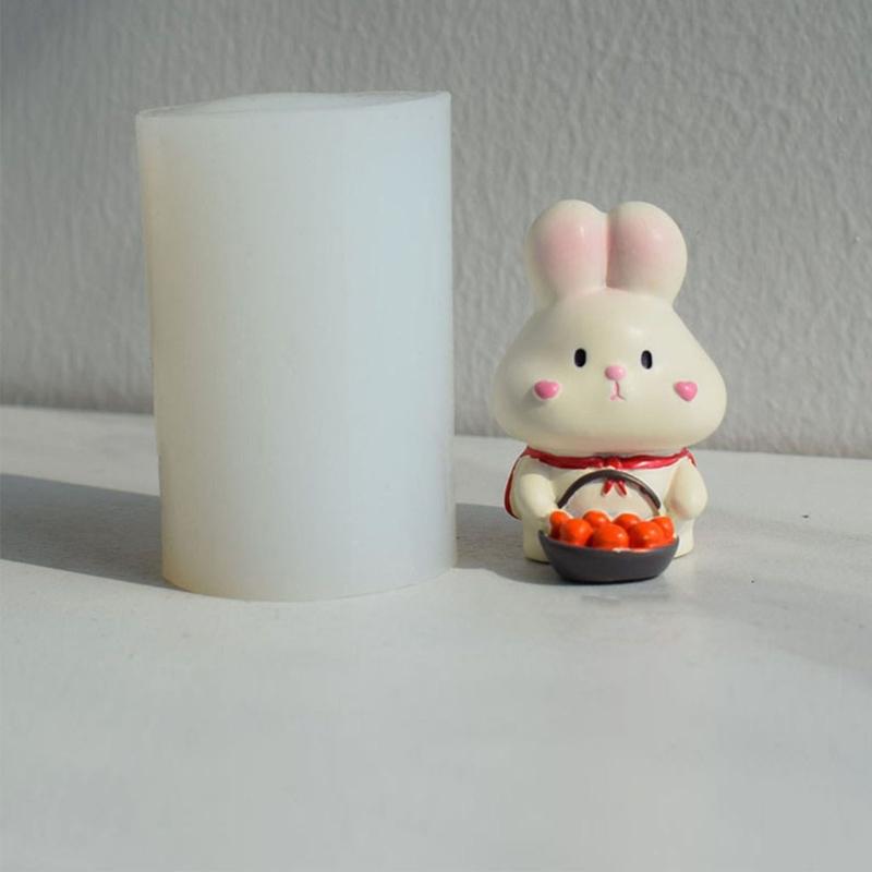 Cartoon Rabbit Chocolate Silicones Molds Cute Rabbit Fondant Decors Molds for DIY Decoration Making Soap Candle