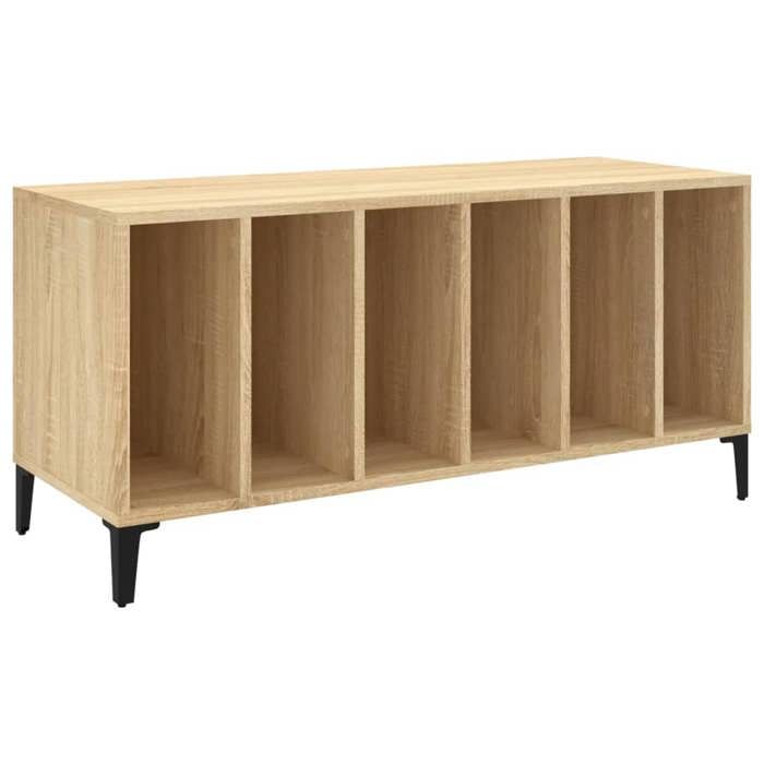 VidaXL Record Cabinet, Side Cabinet with Storage, Furniture for Turntable, Living Room Buffet, Modern, Sonoma Oak 831984
