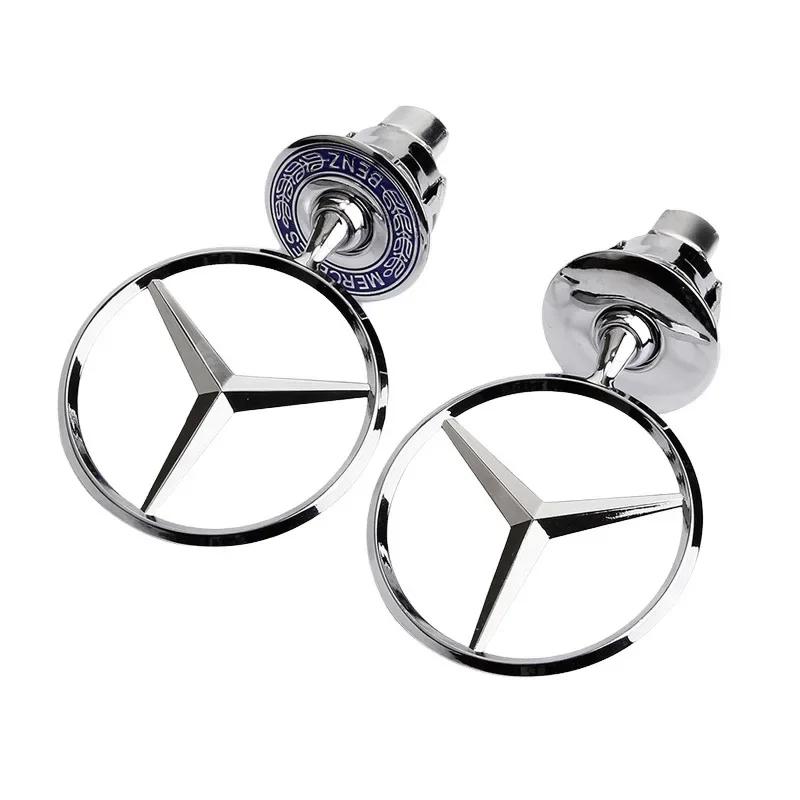 C200 E200 Per Mercedes Benz Stella sul Cofano - Emblema per Cofano Auto Logo Cromato Anteriore Segnaletica Cofano per Benz Classe C E S W204 W205 W212