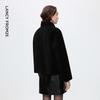 Women's Faux Fur Stand Collar Wool Blend Coat