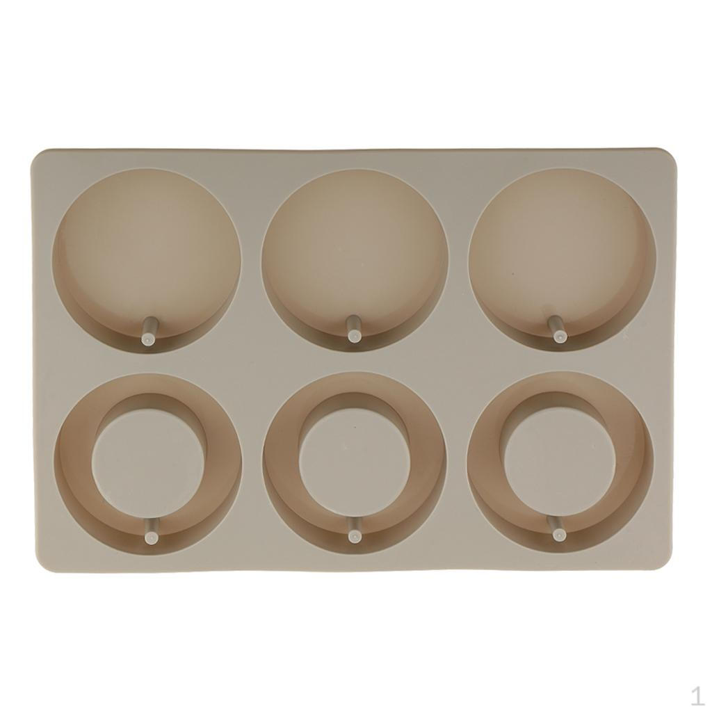 

Силиконовые сушеные цветы DIY с 6 полостями для восковых свечей, мыльных инструментов круглой формы