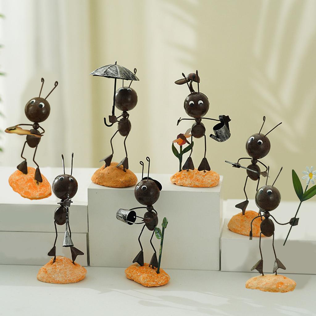 Iron Ants Garden Sculpture Weather Resistant Yard Ornaments Suitable For Outdoor Lawn Decoration And Plant Support Stake