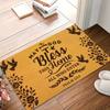 May God Bless This Home Flannel Doormat Religious Quote Non-slip Entrance Rug Christian Gift for Front Door Hallway