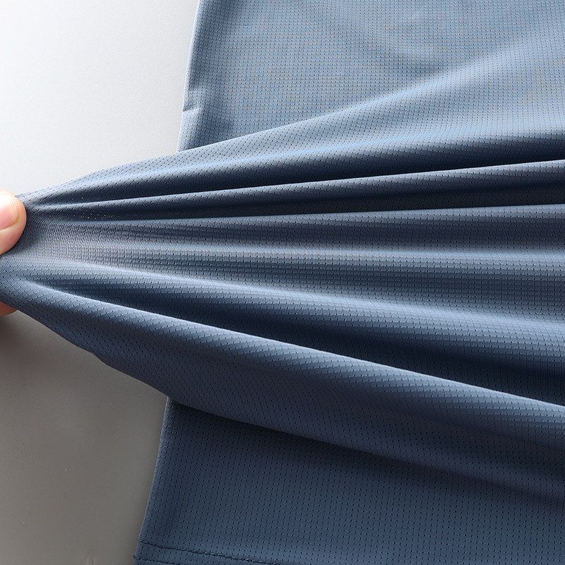 Export T-Shirt Men's Short-Sleeved Summer Ice Silk Mesh Thin Quick-Drying Export Original Tail Order Men T-shirt Top