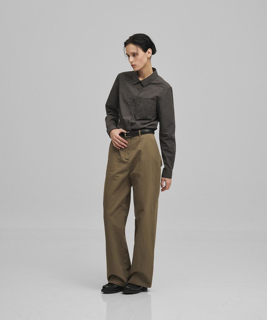 ANOTHER OFFICE WOMEN W. Uniform Chino Pants (Dark Khaki)