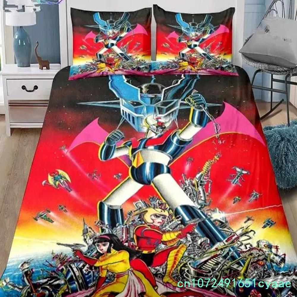 Mazinger Z UFO Robot Grendizer Bedding Set Bedroom Soft Modern Bedspreads Comefortable Kids Duvet Cover Quilt Cover Pillowcase