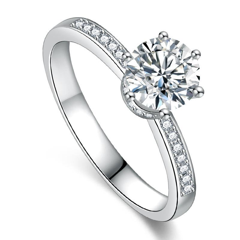 Lindon Clasic din aliaj de cupru Inel cu zircon Bijuterii pentru dama Cadou de petrecere de promisiune de nuntă