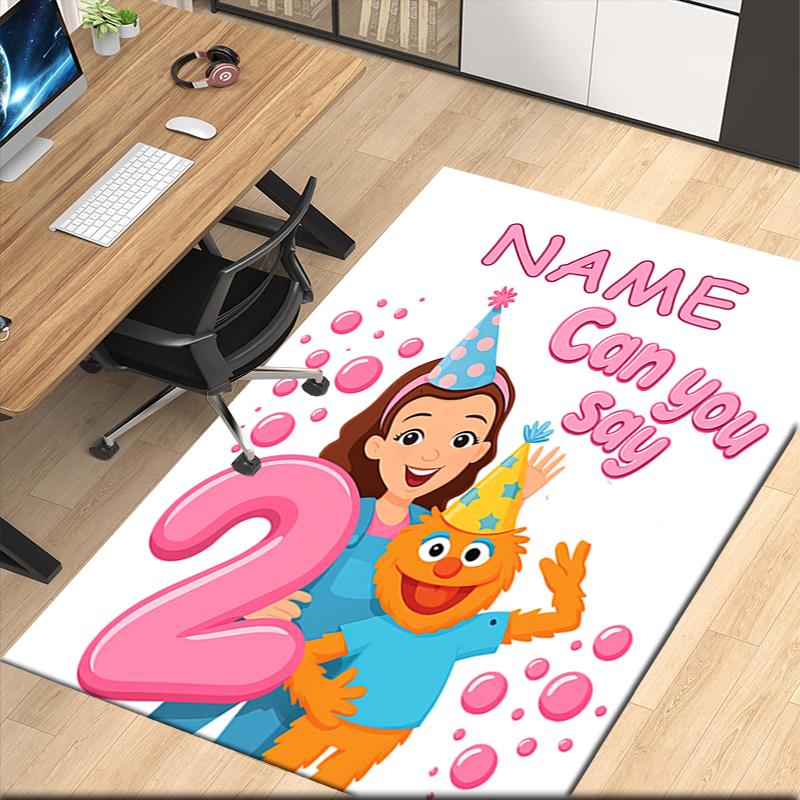 Custom Name Ms. Rachel Printed Carpet, for Office Chair Living Room Bedroom Kitchen Room Decor Gifts.