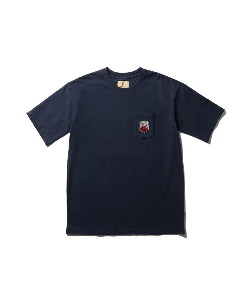 Trad Label Pocket Heavy Short Size INDIGO [Snow Peak] T-Shirt SPTL-TS-26SU906 T-shirt, Sleeve, Men's/Women's, M,
