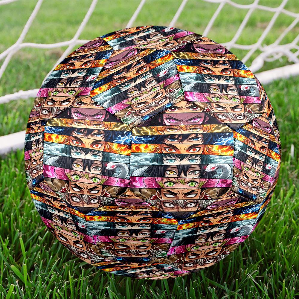 Demon Slayer Print Size 5 Soccer Ball, Standard Match Football for Sports Game and Team Practice, Ideal Gift for Soccer Fans