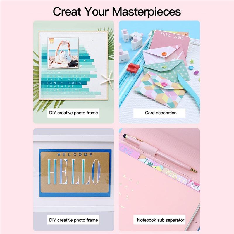 A25F-26 English Alphabet Hole Punch Embossing Machine Gift Label Paper DIY Bookmark Manual Punch Machine For Scrapbook