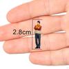 1/64 Men Model Resin Painted Figure Tiny People for Fairy Gardens DIY Scene School Project