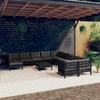Day and Night - Day and Night Garden Furniture 12 Pieces and Cushions Black Pine Wood