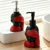 200ml Dispensing Bottle, Smooth Foaming Artistic Black Red Design Soap Bottle, Large Capacity Soap Dispenser for Bathroom Decor