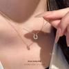 Cui Yan S925 Sterling Silver U-Shaped Horseshoe Necklace - Japanese Korean Style Light Luxury Choker for Women