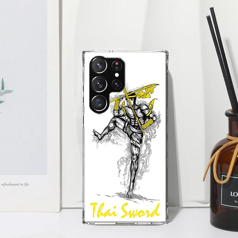 Muay Thai Fight Boxing Phone Case For Samsung Galaxy S26 S25 Edge S24 FE S23 S22 Ultra S21 Plus S20 + Art Fundas Back Cover Gala