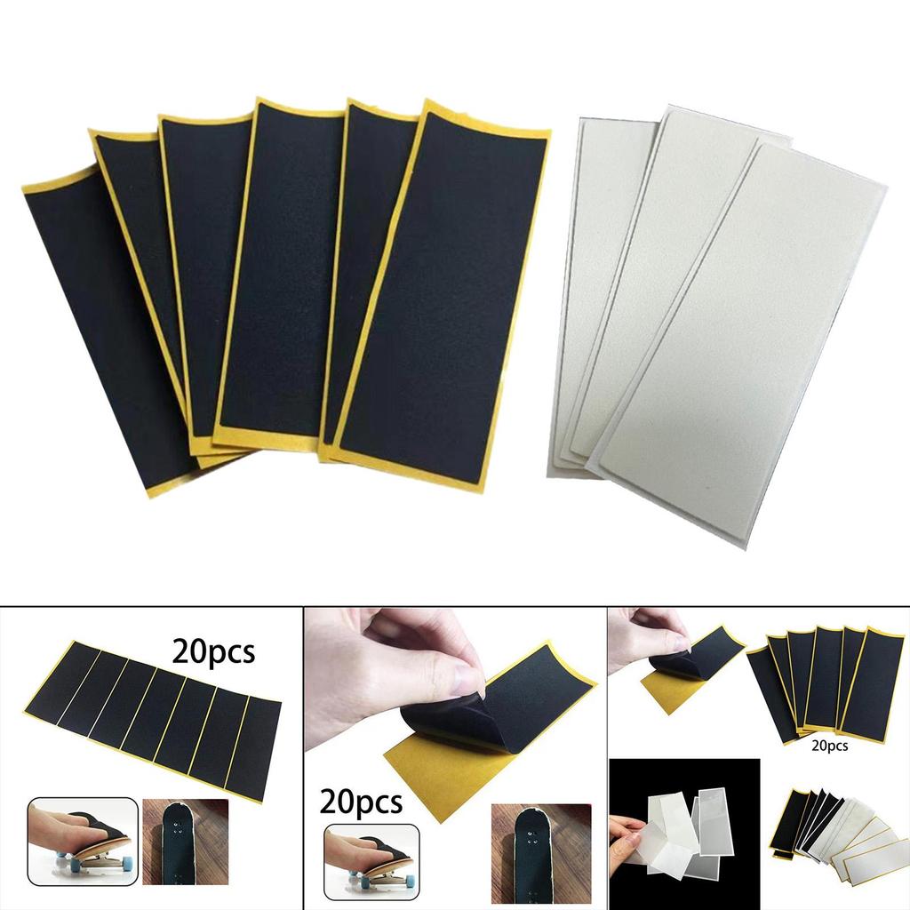 20 Pieces Professional Fingerboard Tape Skateboard Foam Tape Stickers for